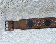 Load image into Gallery viewer, Vintage Stud Leather Belt