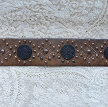 Load image into Gallery viewer, Vintage Stud Leather Belt