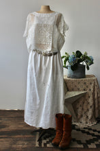 Load image into Gallery viewer, The Highlands Foundry White Linen Embroidered + Lace Box Top THF64
