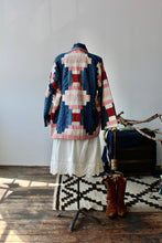 Load image into Gallery viewer, The Highlands Foundry Indigo Log Cabin Quilt Coat THF34