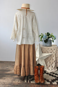 THF62 Cream Heirloom Linen Haori Jacket THF62