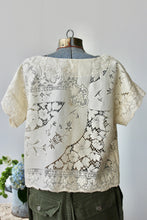 Load image into Gallery viewer, The Highlands Foundry Cream Heirloom Crochet Top THF67