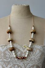 Load image into Gallery viewer, The Highlands Foundry  Large Tan Trade Bead Necklace THF96