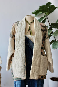 The Highlands Foundry Natural Quilt + Heirloom Coverlet Coat THF39