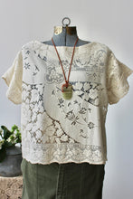 Load image into Gallery viewer, The Highlands Foundry Cream Heirloom Crochet Top THF67