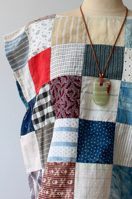 The Highlands Foundry Indigo Multi Quilted Box Top THF54