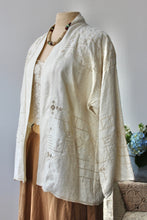 Load image into Gallery viewer, THF62 Cream Heirloom Linen Haori Jacket THF62