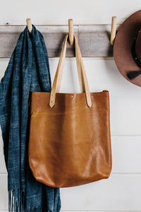 Cowhide Leather Pocket Tote