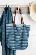 Load image into Gallery viewer, Indigo Stripe Tote