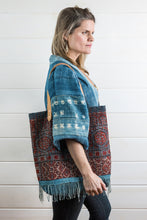 Load image into Gallery viewer, Kantha Quilt Fringe Tote