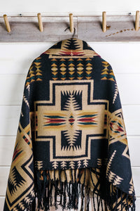 Wool Aztec Poncho
