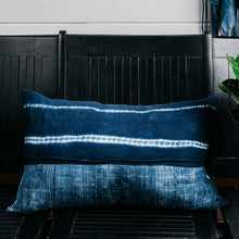 Load image into Gallery viewer, Indigo Shibori Lounge Pillow(Sold Out)