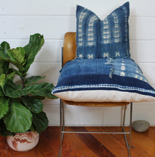Load image into Gallery viewer, Indigo Patchwork Lounge Pillow