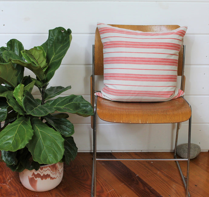 Coral Ticking Pillow