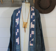 Load image into Gallery viewer, Indigo Quilt Back Duster Jacket