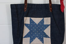 Load image into Gallery viewer, Denim Quilt Patch Tote