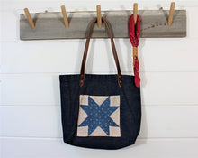 Load image into Gallery viewer, Denim Quilt Patch Tote