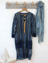 Load image into Gallery viewer, Indigo Shibori Duster Dress