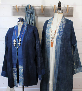 Indigo Chinese Batik Jacket
