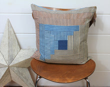 Load image into Gallery viewer, Natural Dyed Patchwork Pillow