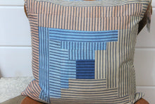Load image into Gallery viewer, Natural Dyed Patchwork Pillow