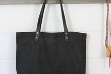 Load image into Gallery viewer, Washed Canvas +Leather Tote