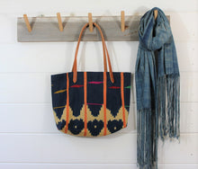 Load image into Gallery viewer, Indigo Ikat Tote