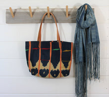 Load image into Gallery viewer, Indigo Ikat Tote