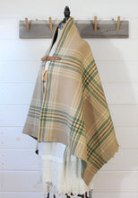 Load image into Gallery viewer, Wool Plaid Blanket Poncho