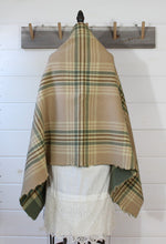 Load image into Gallery viewer, Wool Plaid Blanket Poncho