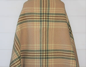 Wool Plaid Blanket Poncho