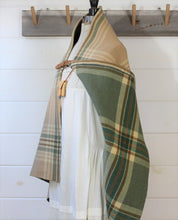 Load image into Gallery viewer, Wool Plaid Blanket Poncho