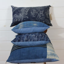 Load image into Gallery viewer, Indigo Ikat Pillow