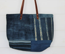 Load image into Gallery viewer, Indigo Patchwork Tote
