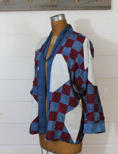 Load image into Gallery viewer, Indigo Calico Quilt jacket(available at our Palm Springs shop)
