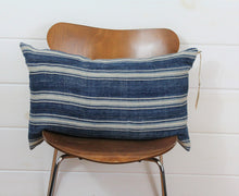 Load image into Gallery viewer, Indigo Stripe Lounge Pillow