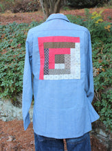 Load image into Gallery viewer, Quilt Patch Chambray Shirt