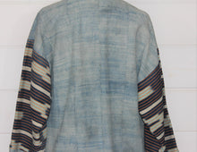 Load image into Gallery viewer, Faded Indigo Ikat Jacket