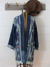 Load image into Gallery viewer, Indigo Ikat Duster