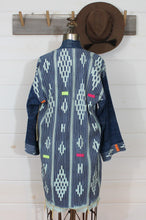 Load image into Gallery viewer, Indigo Ikat Duster