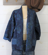 Load image into Gallery viewer, Indigo Kantha Quilt Coat