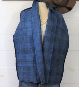 Indigo Kantha Quilt Coat