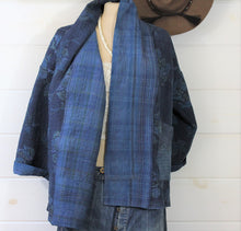 Load image into Gallery viewer, Indigo Kantha Quilt Coat