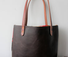 Load image into Gallery viewer, Navajo Blanket + Leather Tote