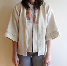 Load image into Gallery viewer, Natural Mud Cloth Quilt Back Jacket