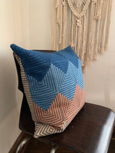 Load image into Gallery viewer, Natural Dyed Ticking Pillow