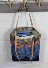 Load image into Gallery viewer, Natural Dyed Ticking Tote