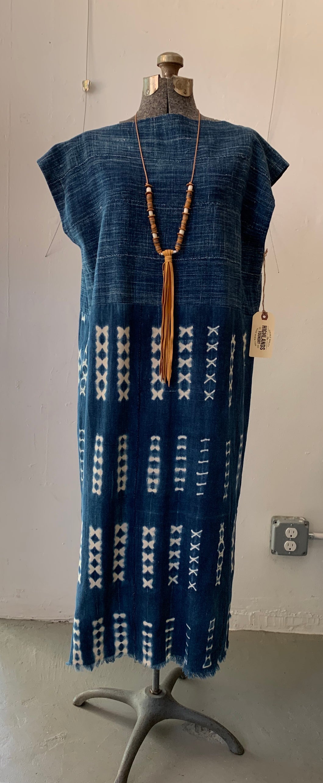 Indigo Shibori Duster Dress(Sold Out)